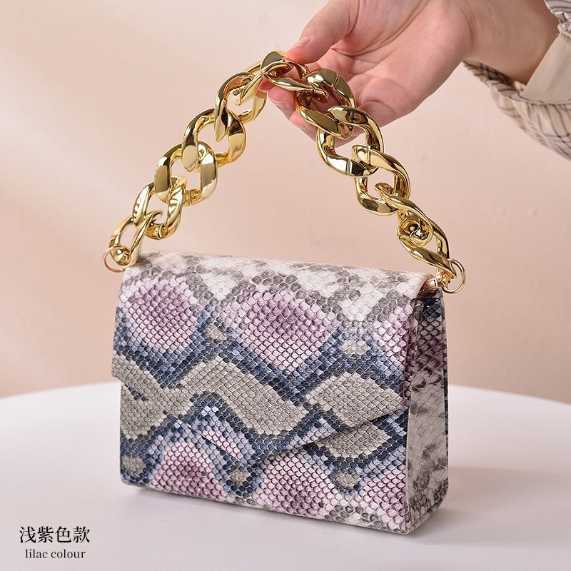 Chain strap animal embossed shoulder online bag